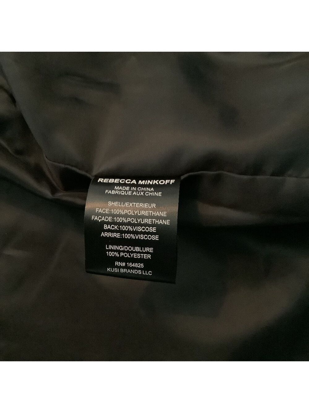 Rebecca Minkoff Faux Leather Black Belted Shirt Jacket XL New - Picture 5 of 6